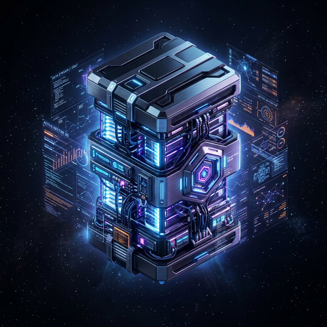 Futuristic Server Rack